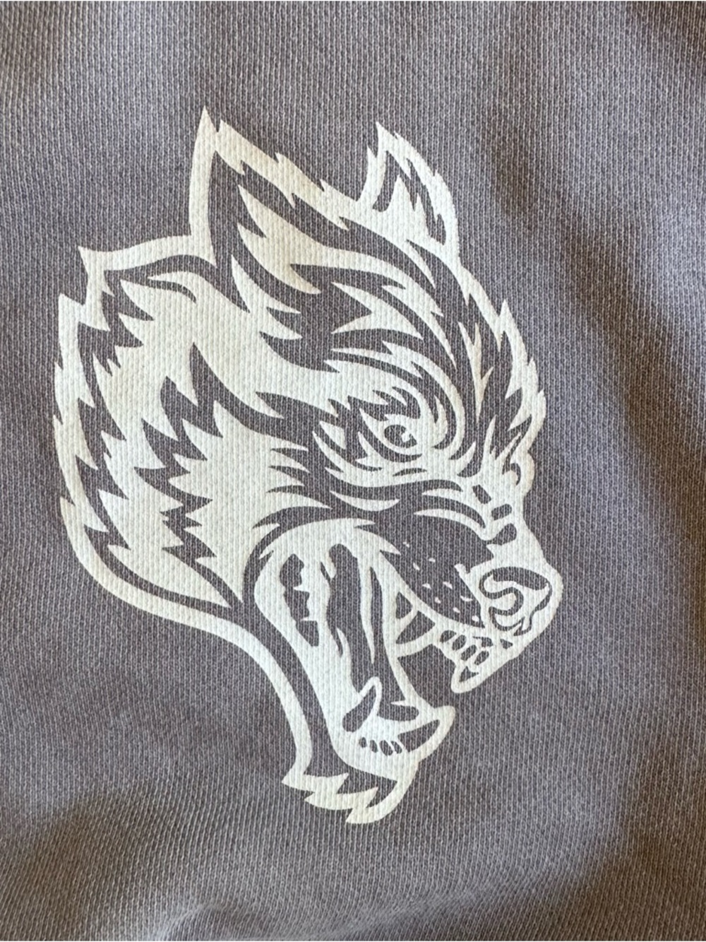 Darc Sport Wolves women’s lavender crop sweatshirt xsmall cotton - Picture 3 of 7